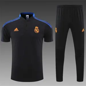 Real Madrid Polo black with yellow-logo 19
