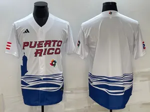 White Puerto Rico 2023 World Cup Baseball Jerseys 45