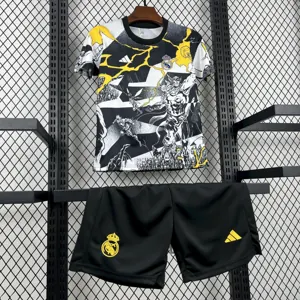 25-26 Real Madrid Pre-Match Soccer Kid Kits Youth Apparels AAAAJersey Dropship Yupoo 2