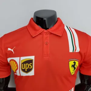 F1 Formula One 2022 Ferrari Polo Red 8