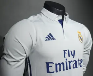 16-17 Real Madrid Home Retro Kit Vintage Player Version Long Sleeve Shirt AAAAJersey Dropship Y 2