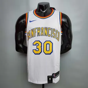 Curry #30 Golden State Warriors Retro white