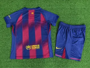 25-26 Barcelona Home Kid Kits Player Version Youth Apparels AAAAJersey Supply Yupoo 1