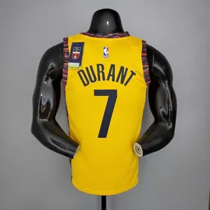 Durant #7 Brooklyn Nets Commemorative Edition Yellow 2