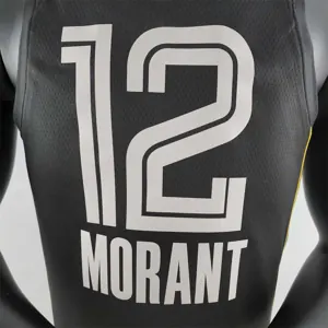 MORANT#12 Memphis Grizzlies Honor Edition Black NBA Jersey 1