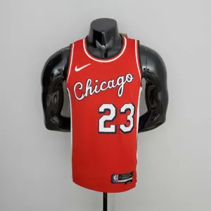 75th Anniversary 2022 Season Chicago Bulls JDRDAN#23 City Edition Red NBA Jersey
