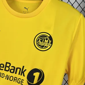 26-27 FK Bodø/Glimt Mens Home Kit Football Yellow T-Shirt AAAAJersey Supply Yupoo 3