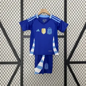 2024 Argentina Away Kid Kits Copa America Children Sets Football Replicas Yupoo