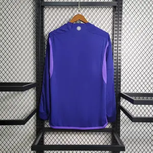 2022 Long Sleeved 3 Stars Argentina Away S-XXL Cheap Soccer Jerseys 1