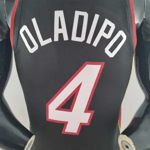 75th Anniversary Miami Heat OLADIPO#4 black NBA Jersey 3