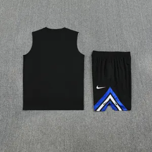 25-26 Inter Milan Retro Black Training Kits Football Vest Suits 3