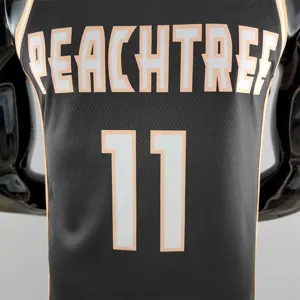 Atlanta Hawks Young #11 Limited Black NBA Jersey 5