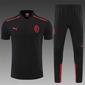 AC Milan Polo blackred Team Badge 9