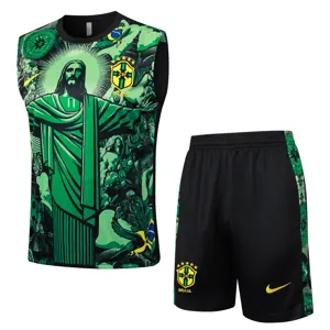 2024 Brazil Christ the Redeemer Green Vest Kit Soccer AAAAJersey Yupoo