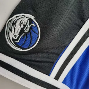 2022 Dallas Mavericks NBA US Training Shorts blue black border 5