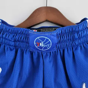 75th Anniversary Philadelphia 76ers NBA Shorts Blue White 7