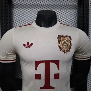 25-26 Bayern Munich 125th Anniversay Beige Kit Player Version Shirt AAAAJersey Wholesale Yupoo 1