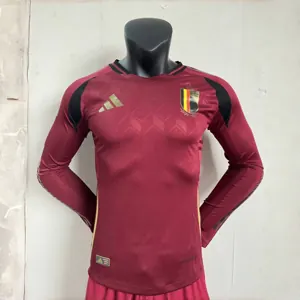 2024 Belgium Home Long Sleeve Kit UEFA Euro Player Version Shirt Football AAAAJersey Supplier