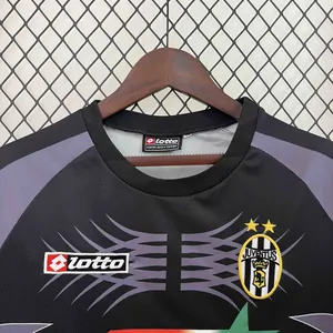 01-02 Juventus Goalkeeper Retro Kit Black Vintage Shirt Football AAAAJersey Supplier S-2XL 2