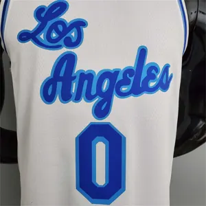 Lakers Westbrook#0 Latin Night (High Head) White 5