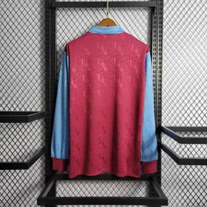 95-97 West Ham Home Retro Long Sleeve Kit Vintage Shirt Sport AAAAJersey Yupoo 2