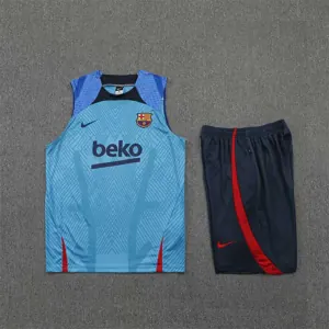 22-23 Barcelona vest training suit kit blue 5