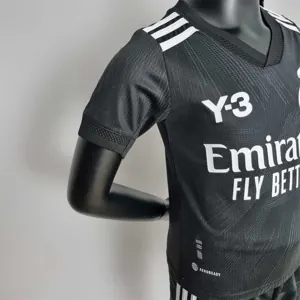 22-23 Real Madrid Y3 black kids kit 2