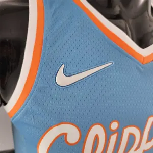 2022 WALL#11 Los Angeles Clippers City Edition NBA Jersey Blue 5