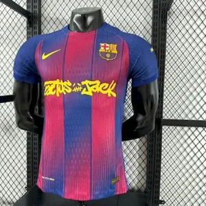 25-26 Barcelona x Travis Scott Edition Home Kit Player Version Shirt AAAAJersey Supply Yupoo 2