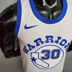 Retro version CURRY#30 Golden State Warriors white 1