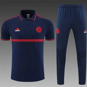 Polo Bayern sapphire blue and red three sides 9