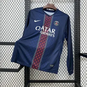 25-26 PSG Home Kit Football Long Sleeve T-Shirt AAAAJersey Supply Yupoo