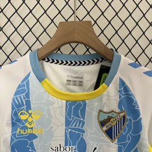 24-25 Malaga Home Kid Kits Youth Apparels Football AAAAJersey Yupoo 6