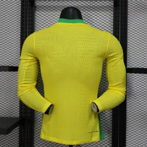 2025 Brazil Home Long Sleeve Kit Player Version Shirt AAAAJersey Supply Yupoo 2