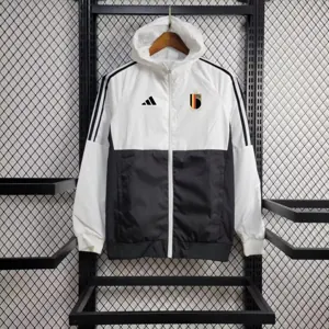 2024 Belgium White and Black Windbreaker Jacket Football Replicas Yupoo
