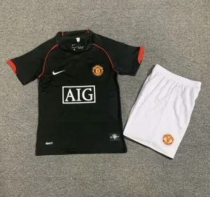07-08 Manchester United Away Retro Kids Kits Children Sets Football AAAAJerseys Yupoo 1