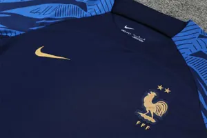 2022 France Training Suit Short Sleeve Kit Blue 17