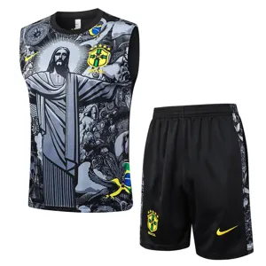 2024 Brazil Christ the Redeemer Grey Vest Kit Soccer AAAAJersey Yupoo