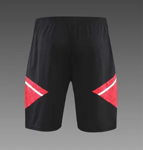 22-23 Bayern Munich training suit short sleeve kit red black 9