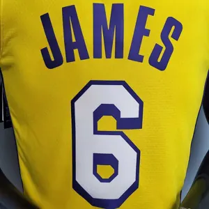 James #6 Lakers yellow 5