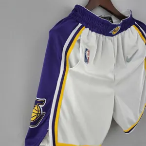 75th anniversary Los Angeles Lakers white NBA shorts 3