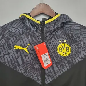 21-22 Dortmund Black Grey Windbreaker 5