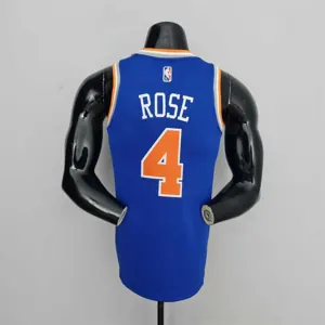 75th Anniversary Ross #4 New York Knicks Blue NBA Jersey 5