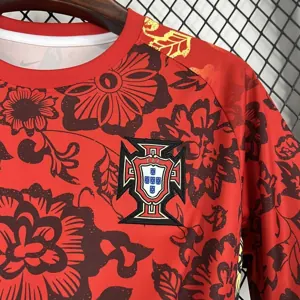 2025 Portugal Red Flower Special Edition T-Shirt AAAAJersey Supplier Yupoo 3