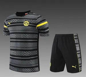 22-23 Dortmund Training Suit Short Sleeve Kit Grey