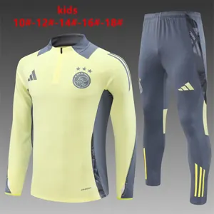 24-25 Ajax Kids Long Sleeve Training Suit Football Shirts
