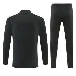 26-27 Real Madrid Mens Black Kit Football Aldult Training Long Sleeve Suit Yupoo 4 1