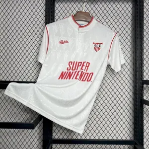 91-92 Sevilla Home Retro Kit Vintage Shirt Soccer AAAAJersey Yupoo 1