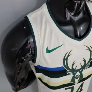 Antetokounmpo#34 Bucks Striped Off-White 3