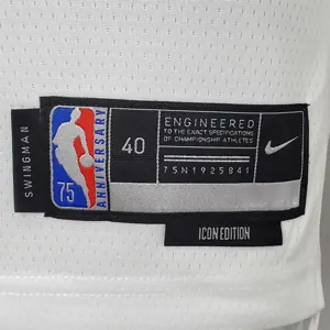 75th Anniversary Memphis Grizzlies MORANT#12 White NBA Jersey 1